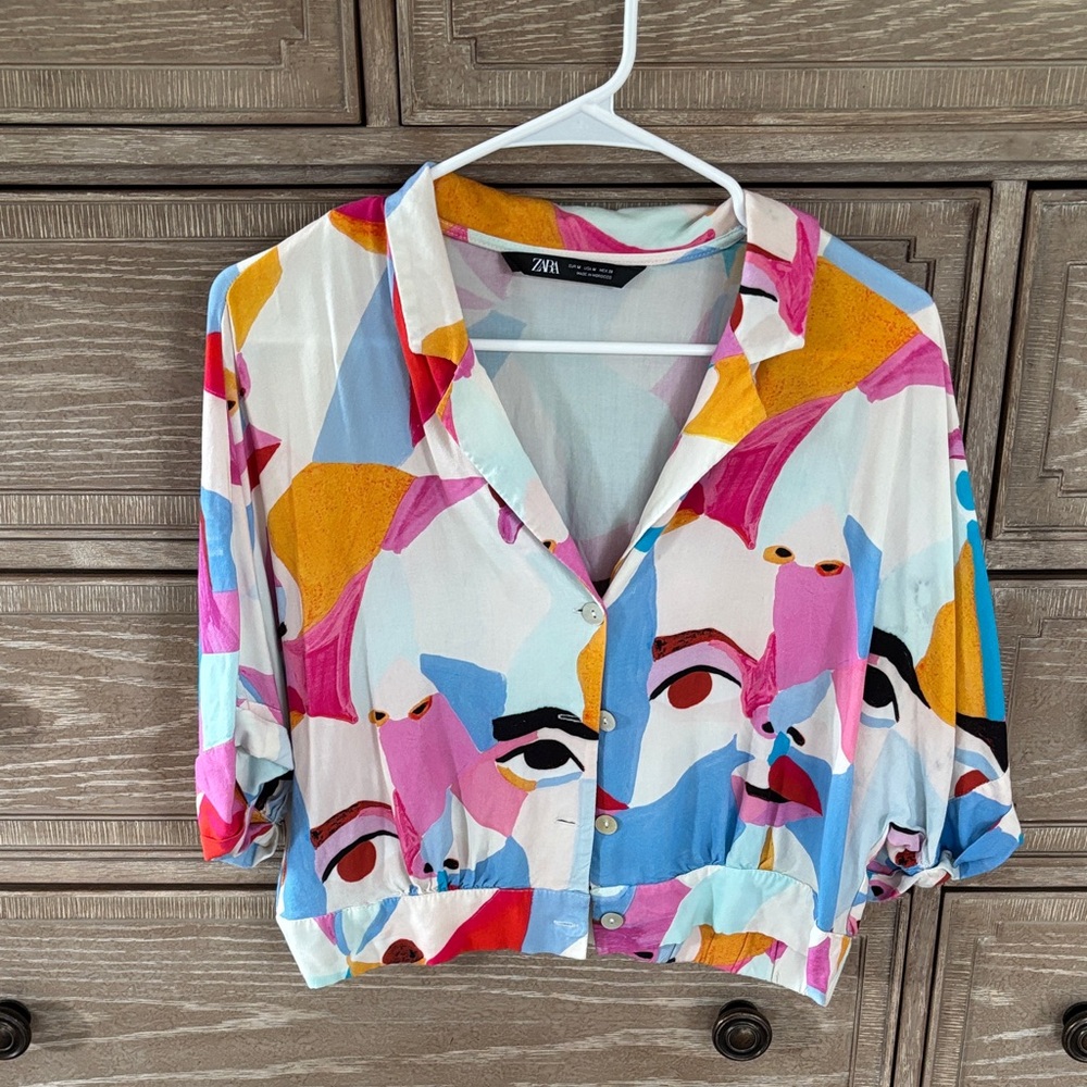 Zara Abstract Blouse